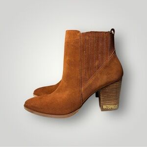 🌻NEW w/tags Blondo Reese Brown Suede Waterproof Ankle Bootie Women's Size 10